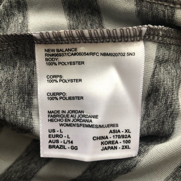 New Balance Grey Racerback Top Size L - Picture 6 of 6